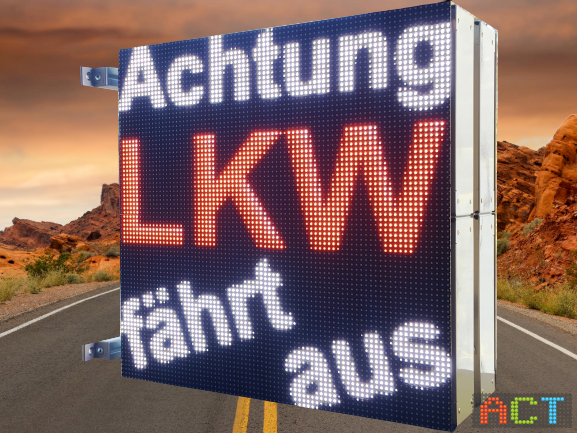 ACT GmbH LED-Displays - LED-Warntafel für Brauerei Falkenstein, Lienz