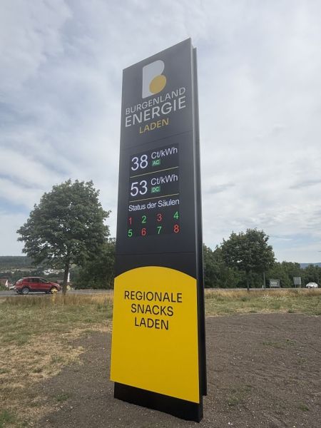 Preisanzeigen für E-Ladestationen