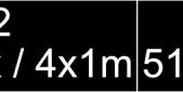 Aufteilung des LED-Displays in drei Spurbereiche und eine Informationsfläche