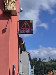 Warnanzeige Feuerwehrausfahrt