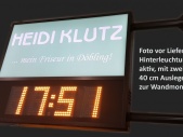 Firmenschild mit LED-Uhr