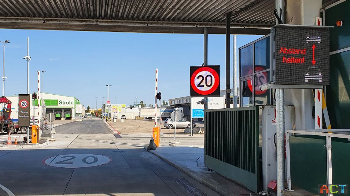 ACT GmbH LED-Displays - LKW-Hinweisanzeigen für Großmarkt Wien