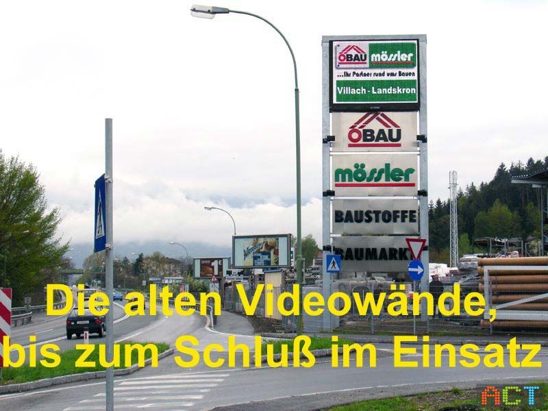 Videowand-Werbung