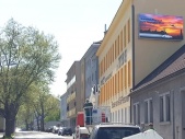 Videowand-Fassadenwerbung