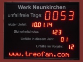 Anzeigetafel-Unfallstatistik