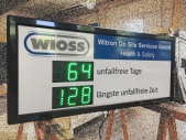 Unfallzahlen-Hinweistafel