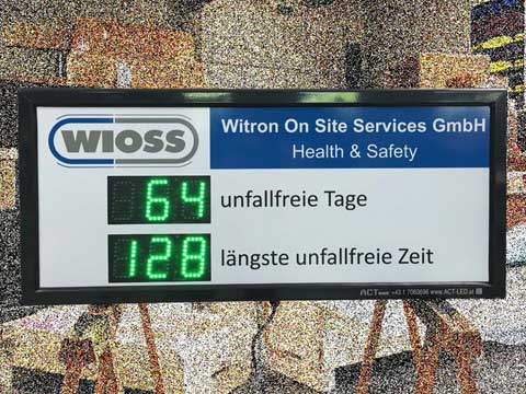 ACT GmbH LED-Displays - Individuelle LED Unfallzahlen-Hinweistafel